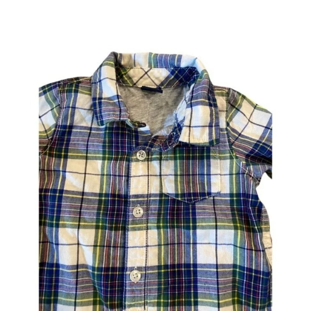 Baby GAP Plaid Lined Romper 12-18 Months